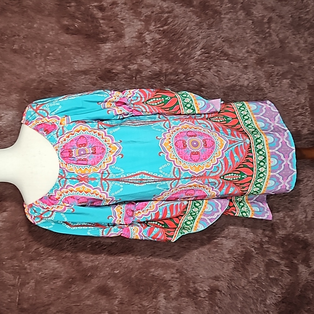 The Hanger Off Shoulder Bell Sleeve Multi Design Dress
